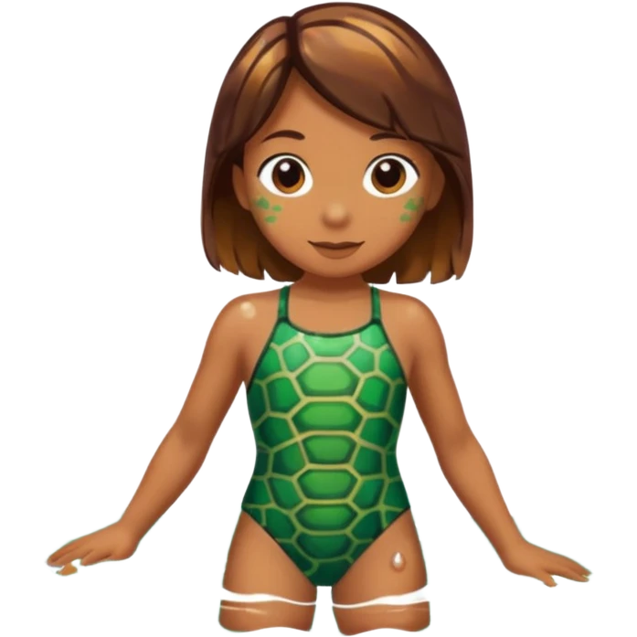 See Turtle swimsuit emoji