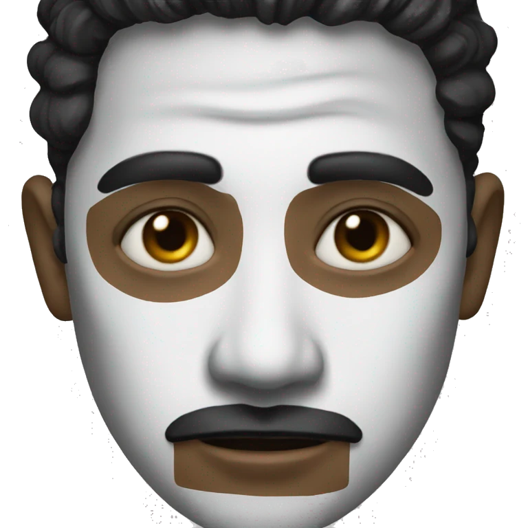 A men with a face paint emoji