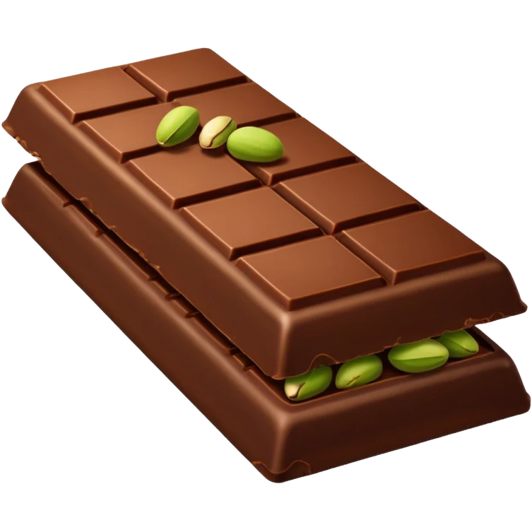 chocolate bar with pistachio filling emoji
