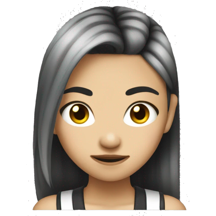 A teenage Asian girl who loves punk rock emoji