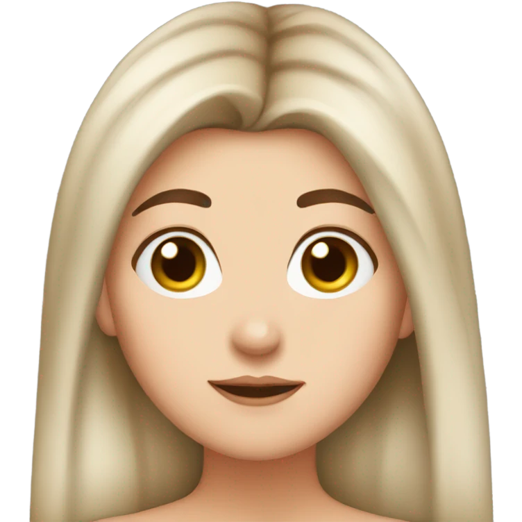White girl with brown hair kissy face emoji