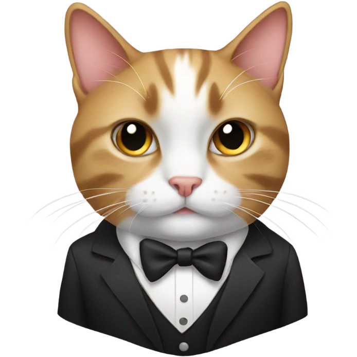 Cat with tuxedo  emoji