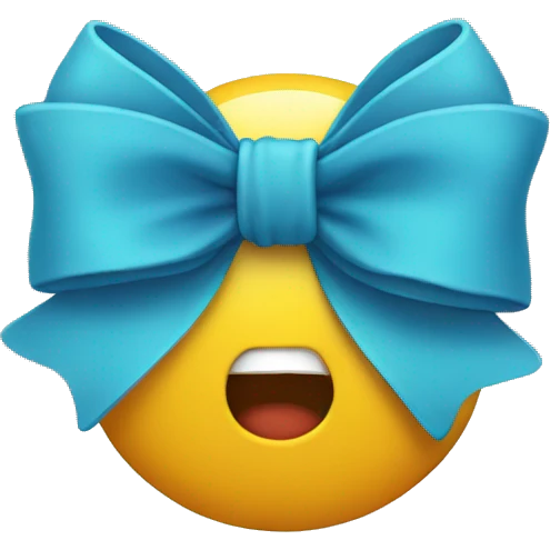 Emoji with bow emoji