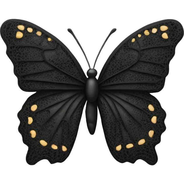 Black lace butterfly emoji