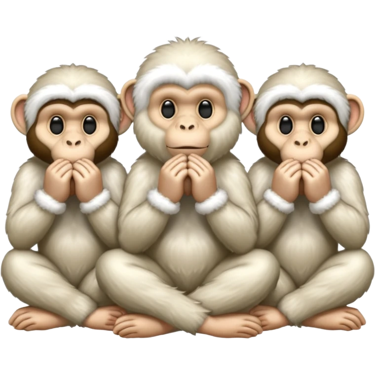 Speak no, hear no and see no evil emoji