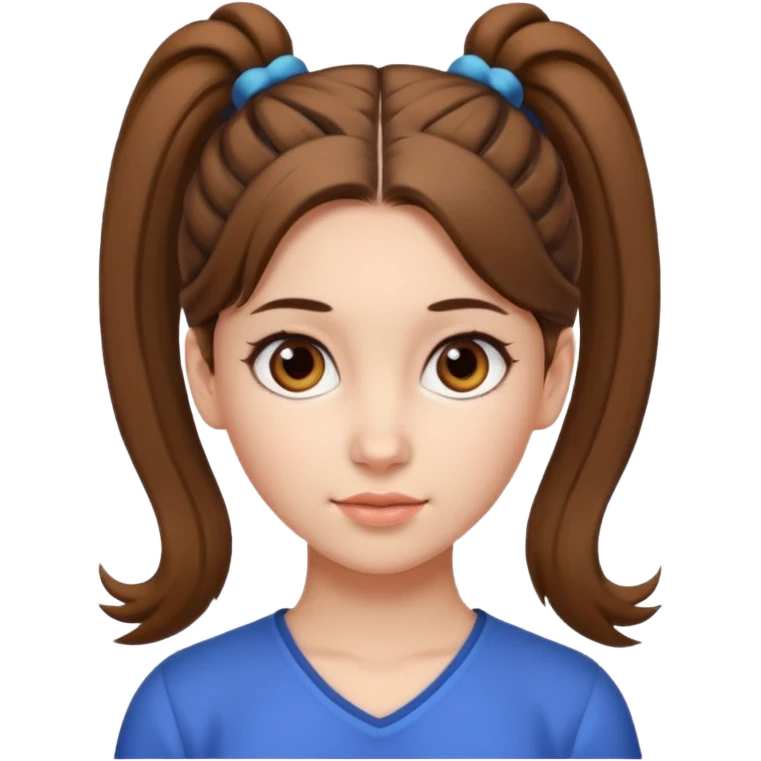 children girl with ponytails hairstyle  emoji