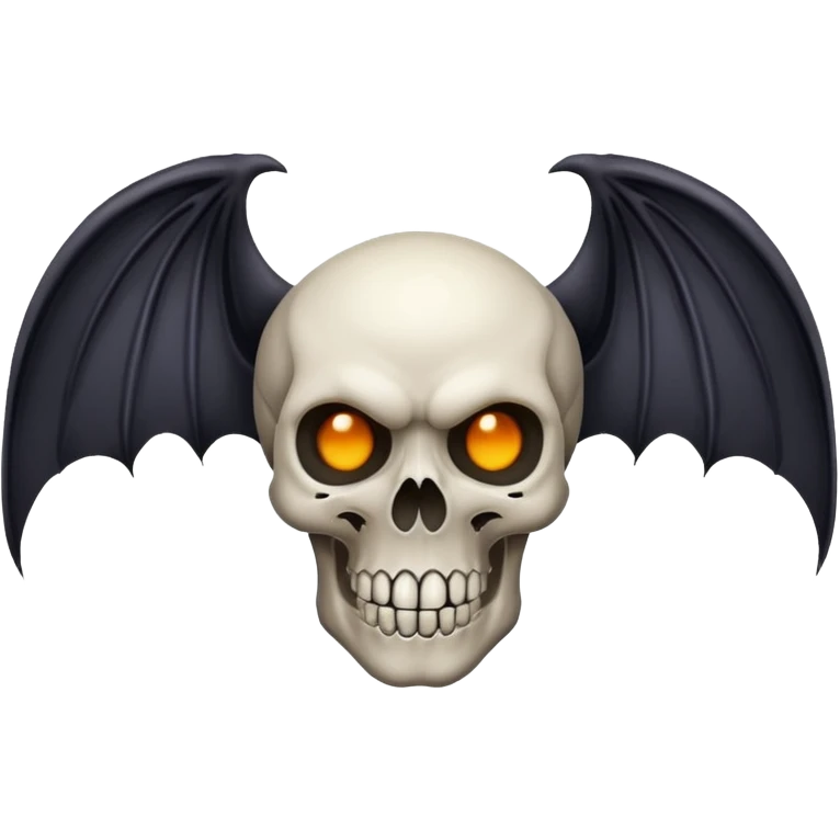 skull emoji transformed into a bat emoji