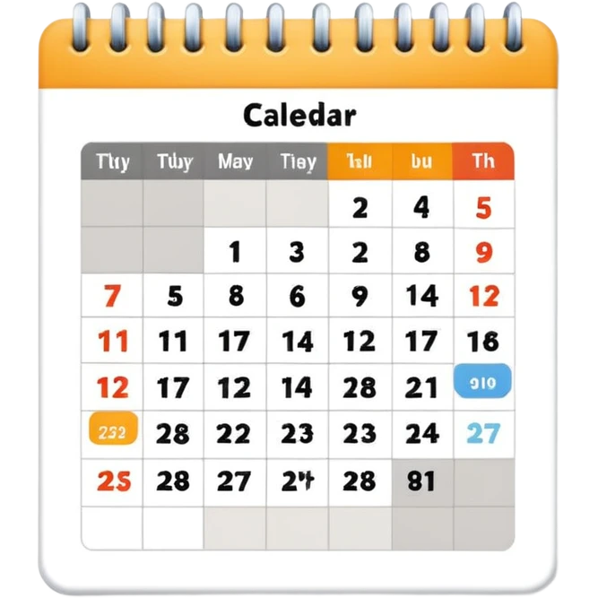 calendar page with one large day emoji