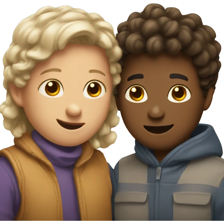 two friends to hug emoji