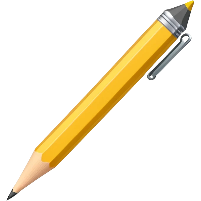 yellow pencil with sharpened point emoji