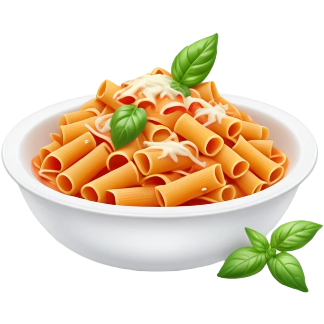 Vodka pasta with basil fancy emoji