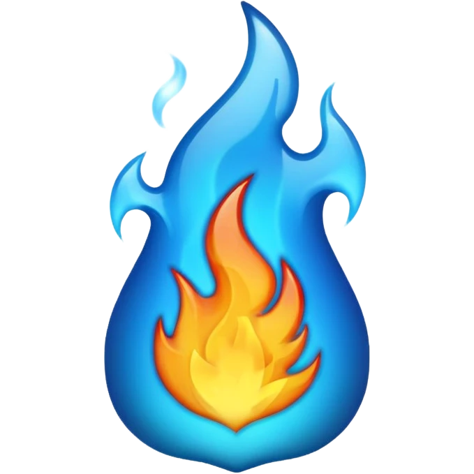 iphone blue fire emoji emoji