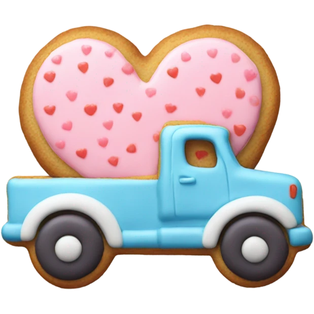 cookie heart with semi trck emoji