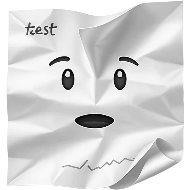 paper with test emoji