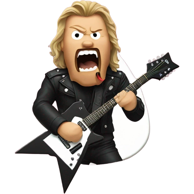 James Hetfield eating a guitar pick emoji