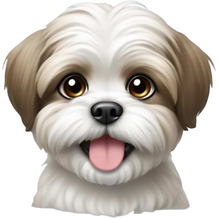 Smiling shih tzu puppy emoji