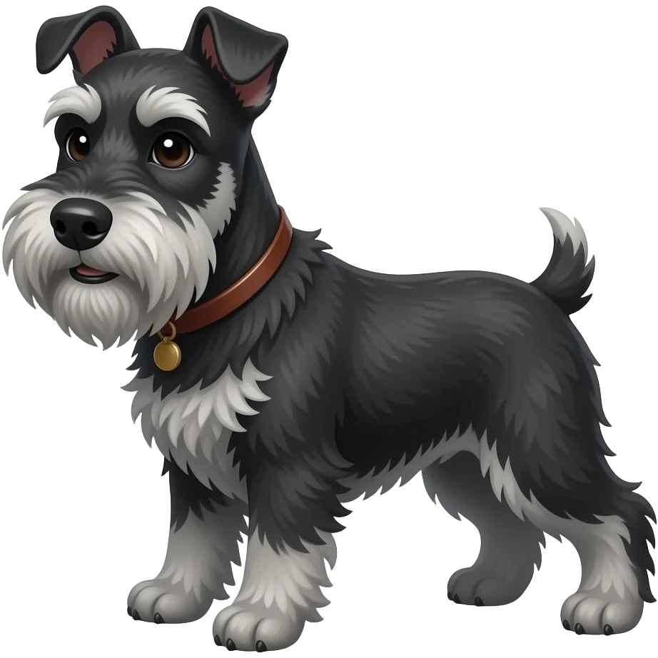 Snauzer negro mini emoji