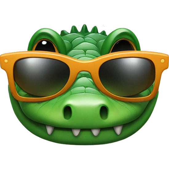 Crocodile wearing sunglasses  emoji