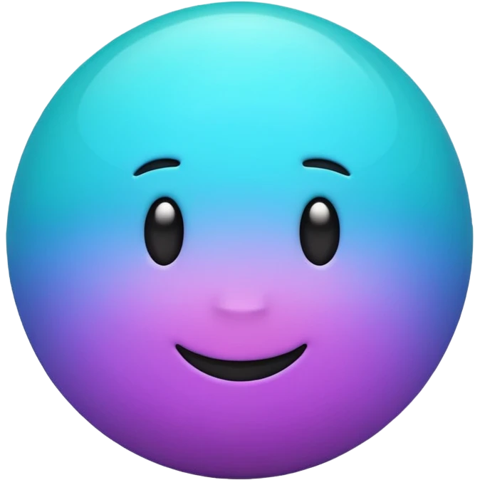 3D planet emoji, smooth glossy sphere, vibrant gradient colors (teal, purple, orange), soft glowing core, minimalist design, dark background, Apple-style emoji look, cinematic soft lighting, high resolution. emoji