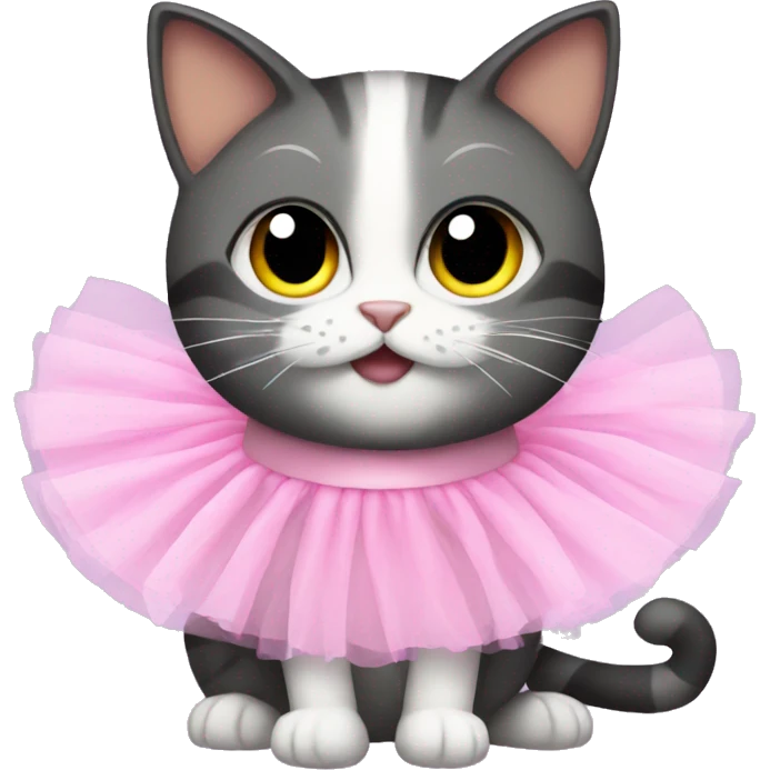 Cat wearing a tutu emoji