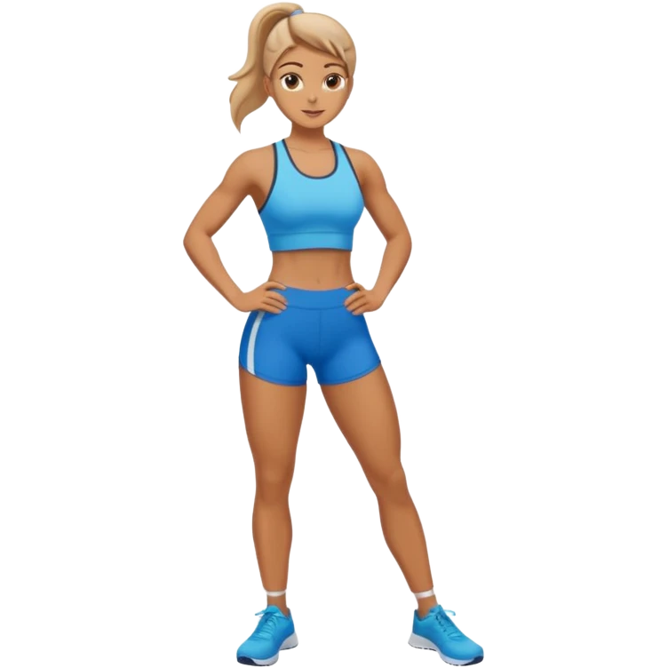 chica joven entrenando emoji