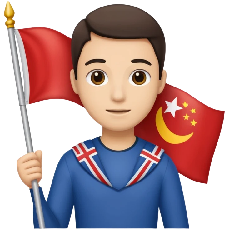 Holding a flag emoji