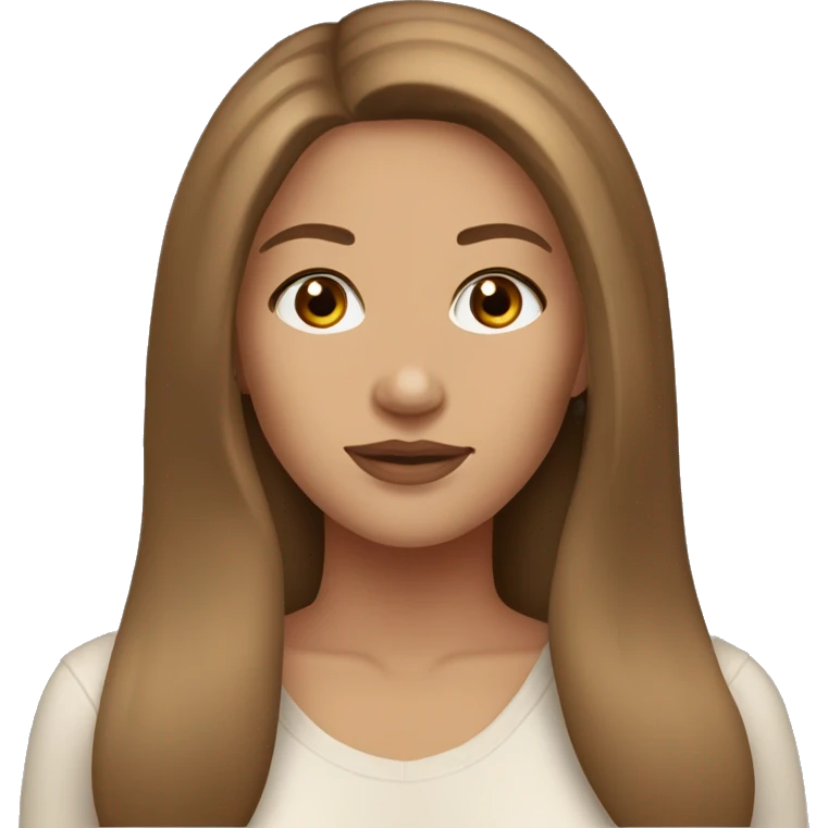 beautiful woman, straight long light brown hair, brown eyes with ugg shoes emoji