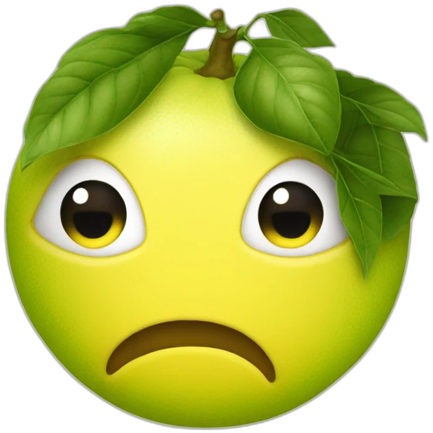 Citron qui fait une bisou emoji