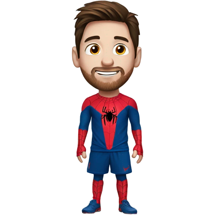 Messi with Spider- man emoji
