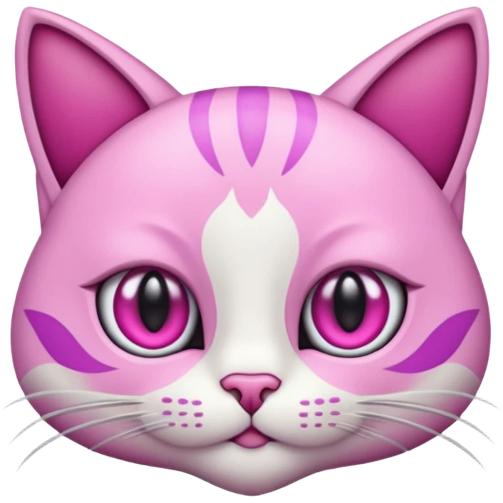 een kat met een paarse staart emoji