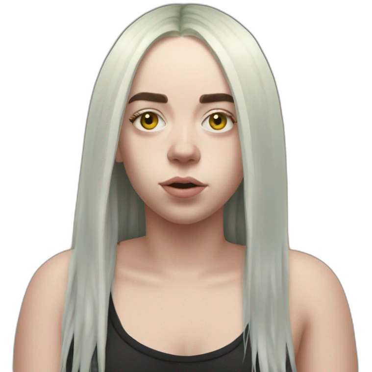 Billie Eilish plage debout emoji