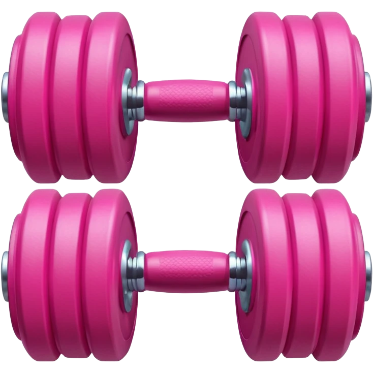 pink gym dumbbells emoji