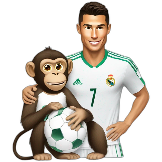 Monkey and cristiano ronaldo emoji