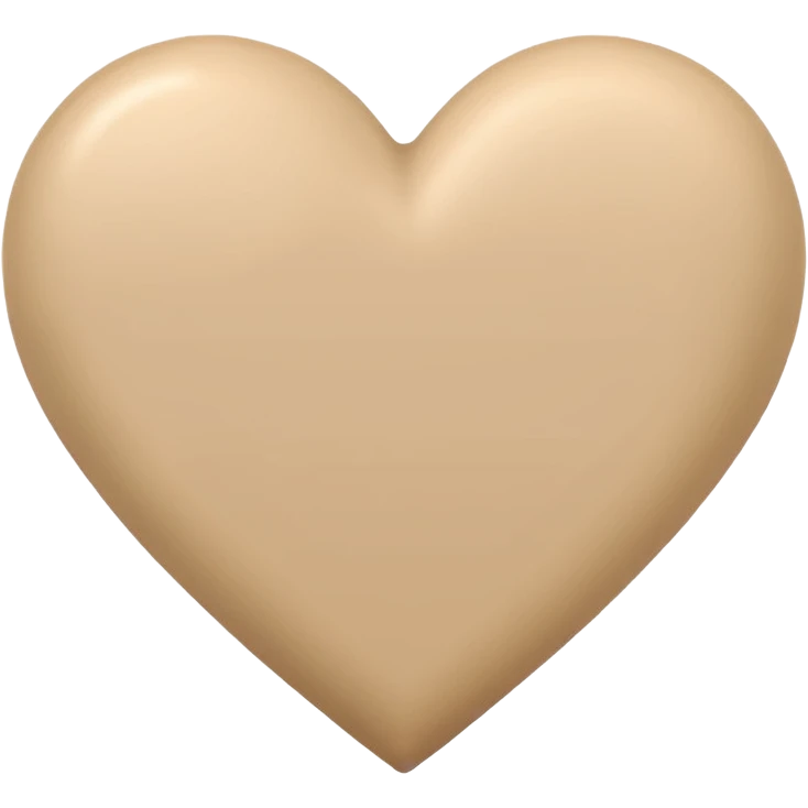 Beige heart emoji