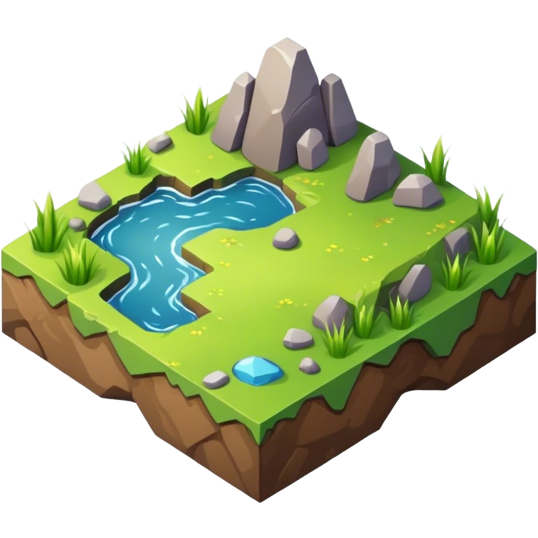 isometric terrain single land tile emoji