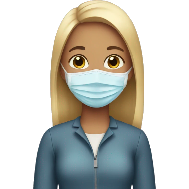 girl wearing a face mask   emoji