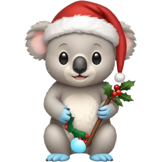 Koala with santa and tonies emoji
