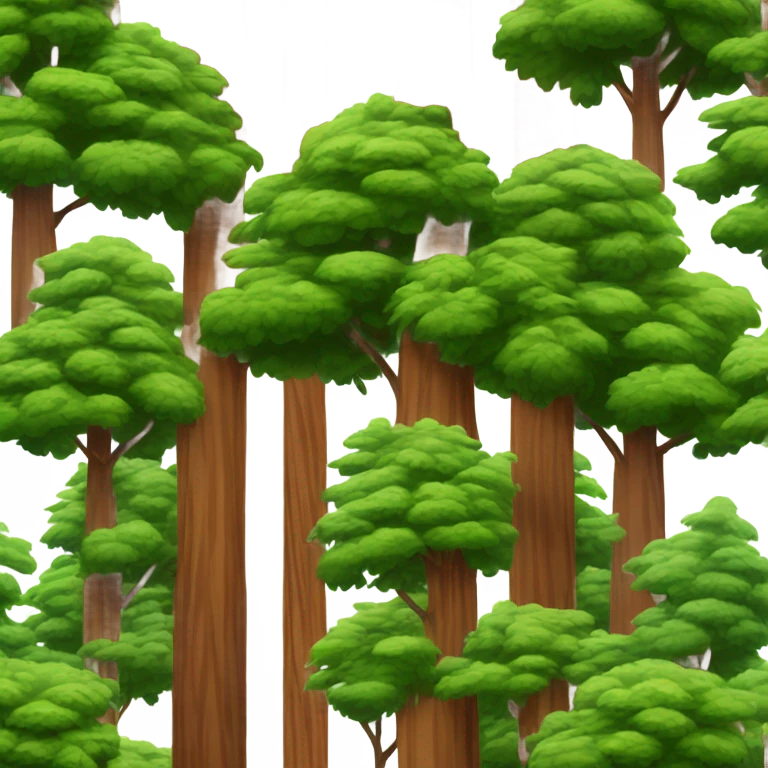 Many Redwood trees forest emoji