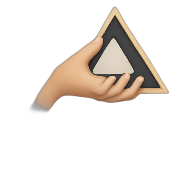 back hands shaped like triangle emoji