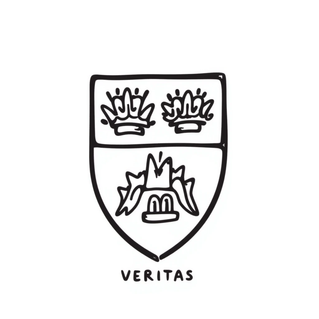 Harvard logo hand-drawn doodle emoji