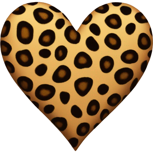 leopard print heart  emoji