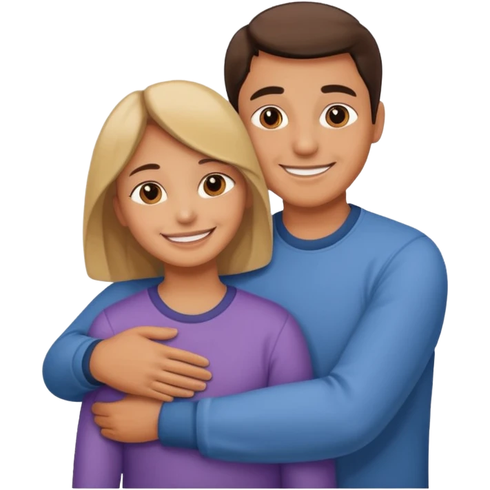 emoji de abrazar a papa y mama emoji