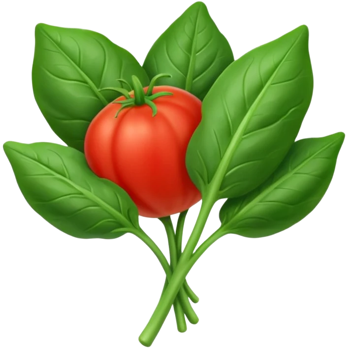 Spinach & tomato emoji
