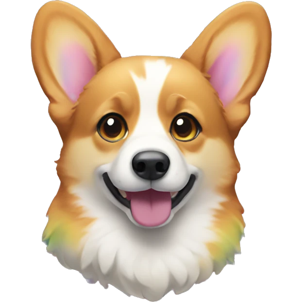 corgi with rainbow fur emoji