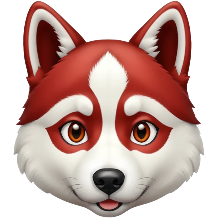 Red white black husky emoji