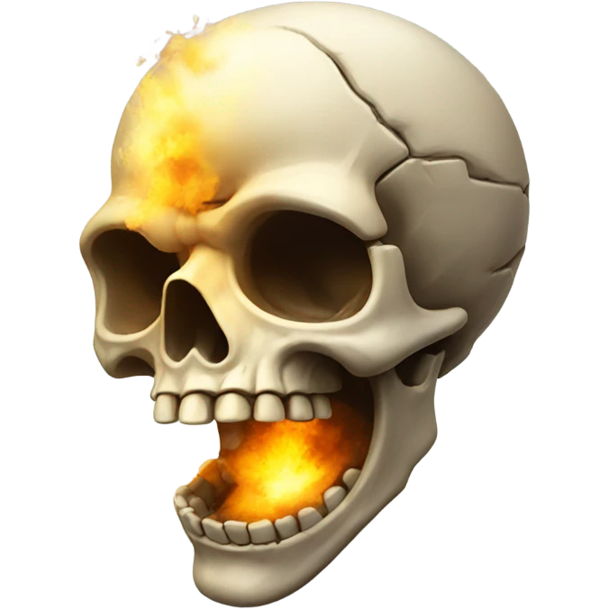 Exploding skeleton head emoji