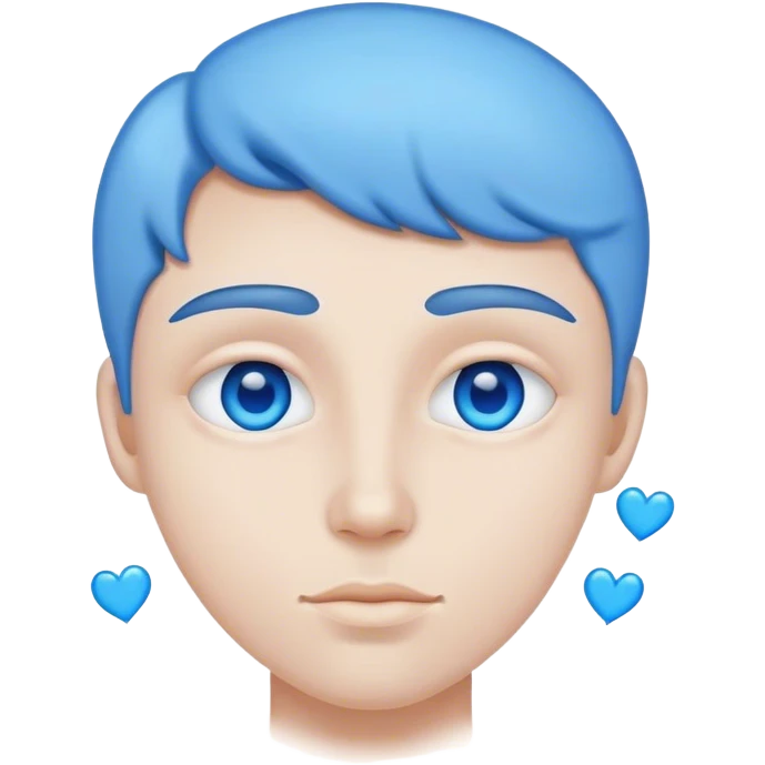 emoji face blue hearts instead of eyes emoji
