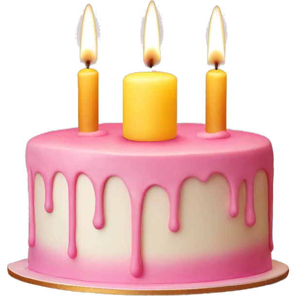 2 candle on cake emoji