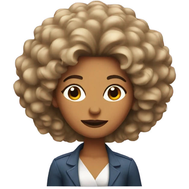 Woman with big hair emoji