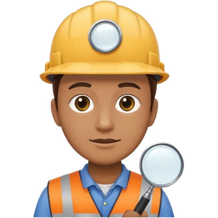 railway worker holding a magnifying glass emoji